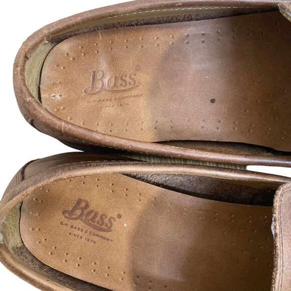GH Bass Men’s Size 10.5 Brown Leather Loafers Slip On Casual Classic Comfort